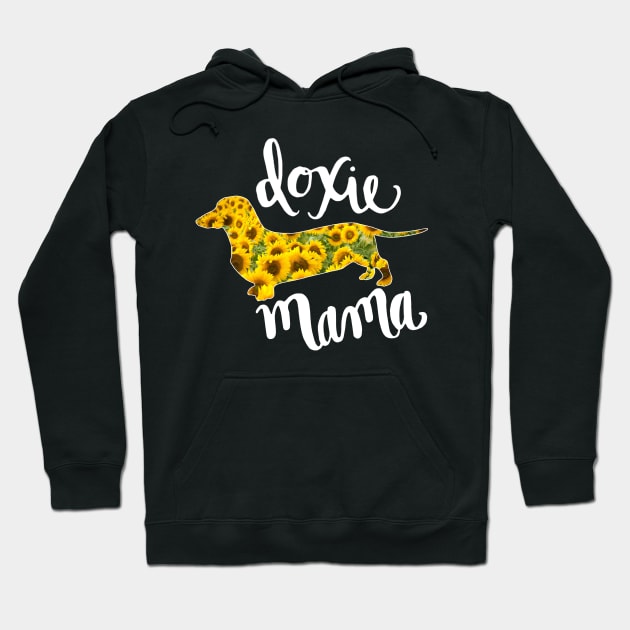 Doxie Mama Dachshund Mom Sunflower Mother's Day Gift for Dog Mom Lovers Hoodie by tutee